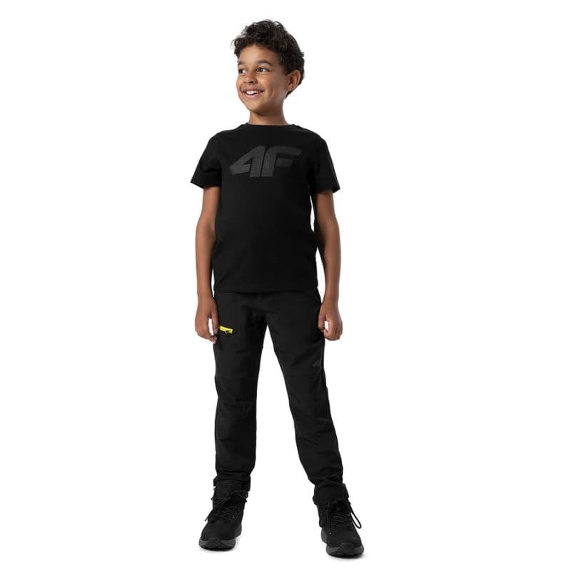 Chlapčenské turistické nohavice 4F JUNIOR TROUSERS FNK M098-20S-DEEP BLACK 2