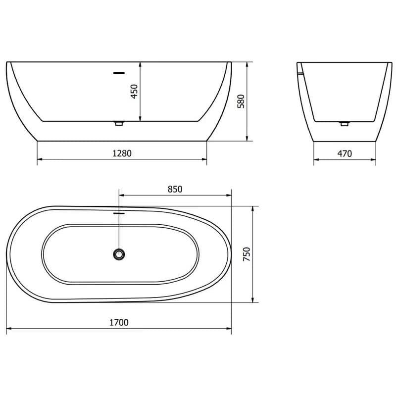 Mexen Eos, 170 x 75 cm 52471707575-65 6
