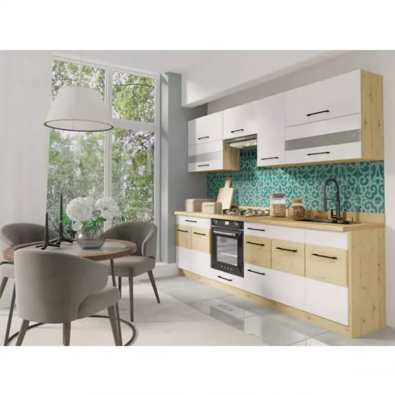 Kuchynská linka Infinity 260 C Plus s pracovná doska white artisan
