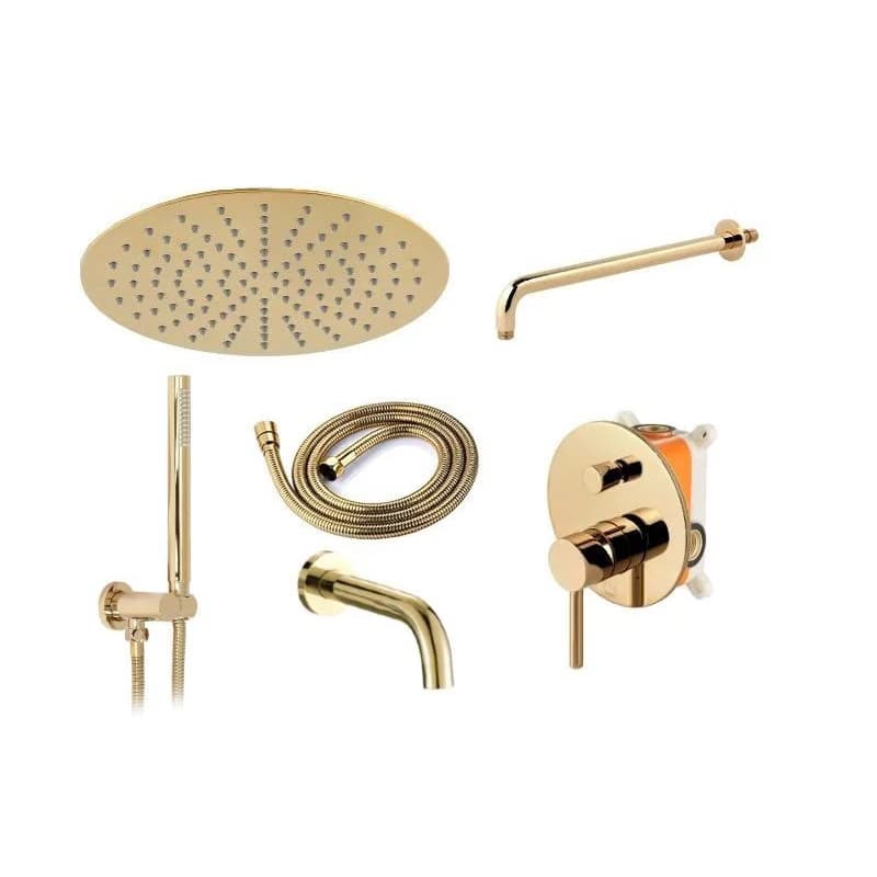 REA REA - Podomietkový vaňový a sprchový set Lungo zlatý + box REA-P4125 5