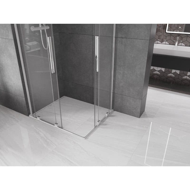 MEXEN/S - Velar L Duo sprchovací kút, posuvné dvere 90 x 80, transparent, chróm 871-090-080-02-03-01 4