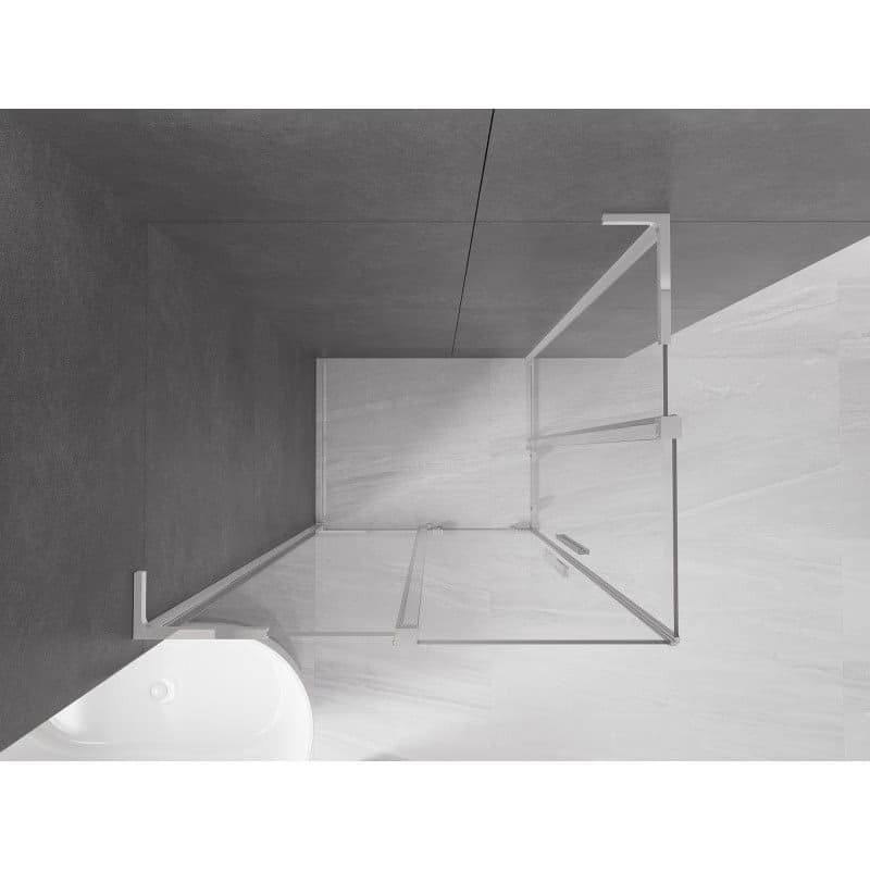 MEXEN/S - Velar L Duo sprchovací kút, posuvné dvere 90 x 80, transparent, chróm 871-090-080-02-03-01 5