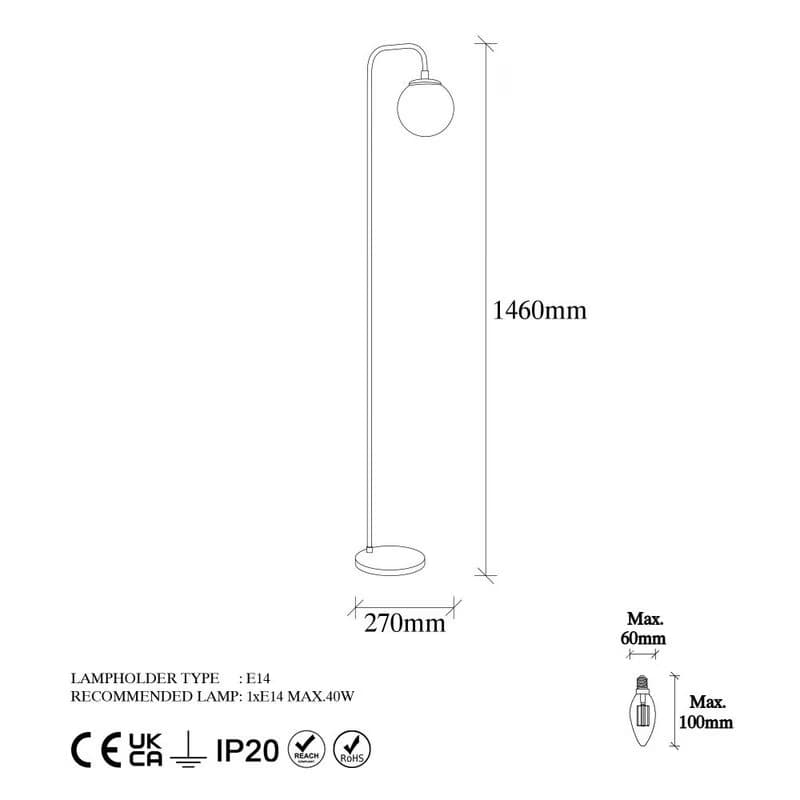 Stojacia lampa Viran - 10955 4