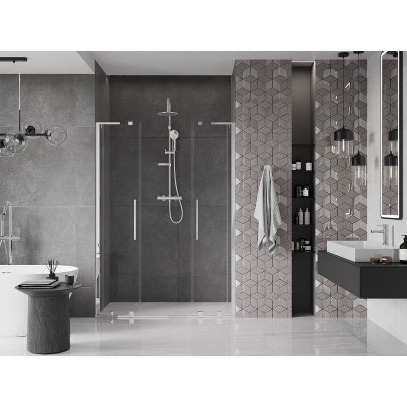 MEXEN/S - Velar L Duo posuvné sprchové dvere 150, transparent, chróm 871-150-003-02-01 4