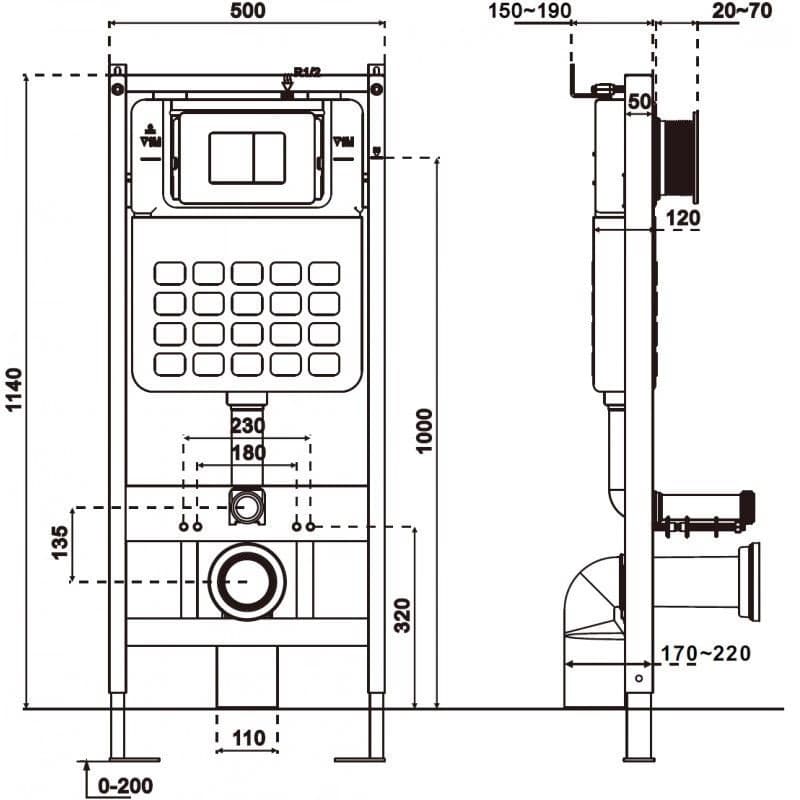 MEXEN - Tex Air Slim nádržka pneumatická na WC 61100A 2