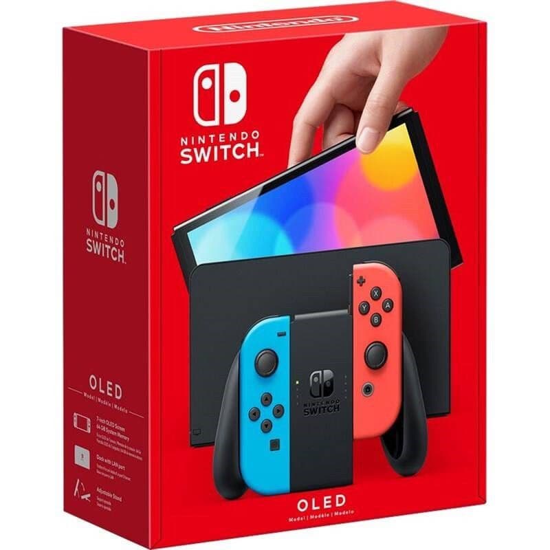 Nintendo Switch (OLED model) neon red&blue set 1