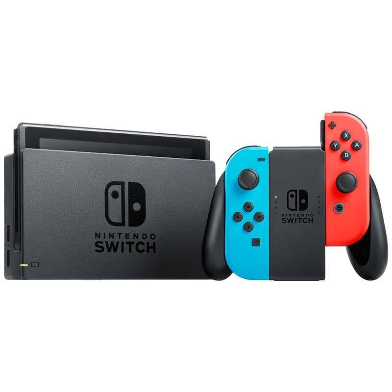 Nintendo Switch (OLED model) neon red&blue set 3