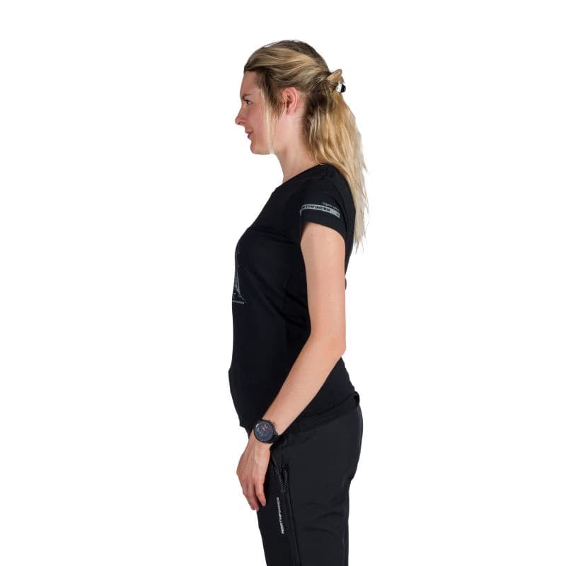 Dámske turistické tričko s krátkym rukávom NORTHFINDER SABRINA-269black 2