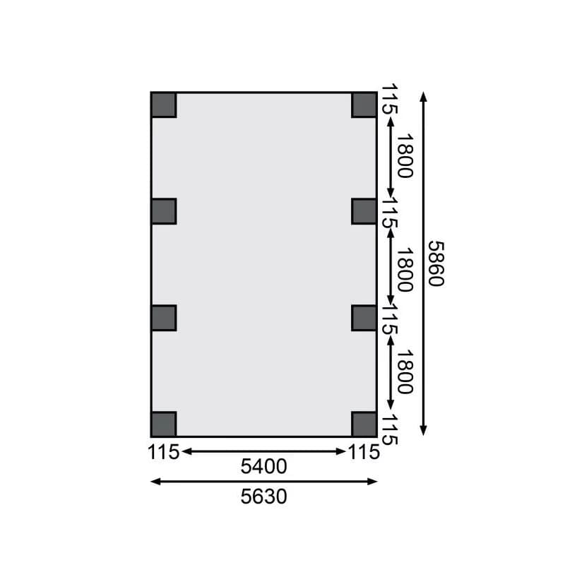 Drevený prístrešok / carport CLASSIC 2A Lanitplast 6