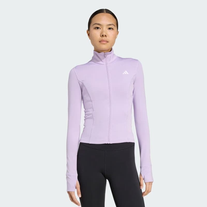 Dámska tréningová mikina so zipsom ADIDAS WE ZP THRU JKT POWPLU 2