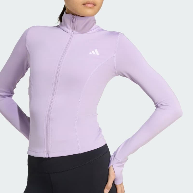 Dámska tréningová mikina so zipsom ADIDAS WE ZP THRU JKT POWPLU 4
