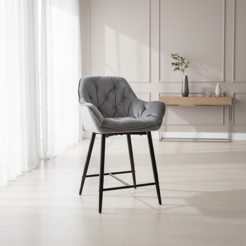 Signal Barová stolička CHERRY H-2 Velvet | sivá 1