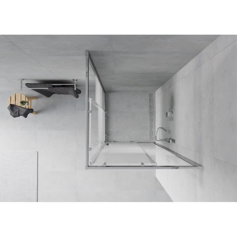MEXEN - Rio sprchovací kút štvorcový 80x80 cm prúžky, chróm 860-080-080-01-20 4