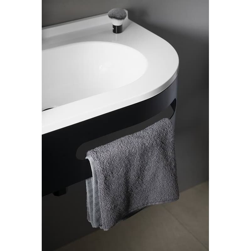 Sapho PULSE konzola s držiakom uterákov, ľavá, čierna mat BM752-CL 5