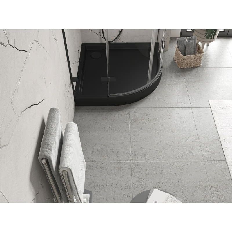 MEXEN - Flow+ Sprchová vanička štvrťkruh 90 x 90, čierna mat 46Q709090H 2