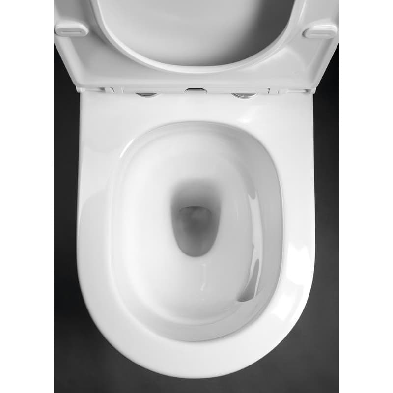SAPHO - AVIS Vortex Rimless WC misa pre kombi, spodný/zadný odpad, biela PC106-111 3