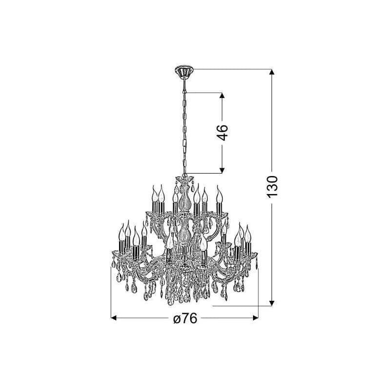 Závesná lampa MARIA 18xE14 luster Candellux 3