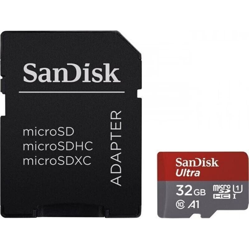 SanDisk MicroSDXC karta 32GB Ultra (120 MB/s, A1 Class 10 UHS-I, Android) + adaptér 4