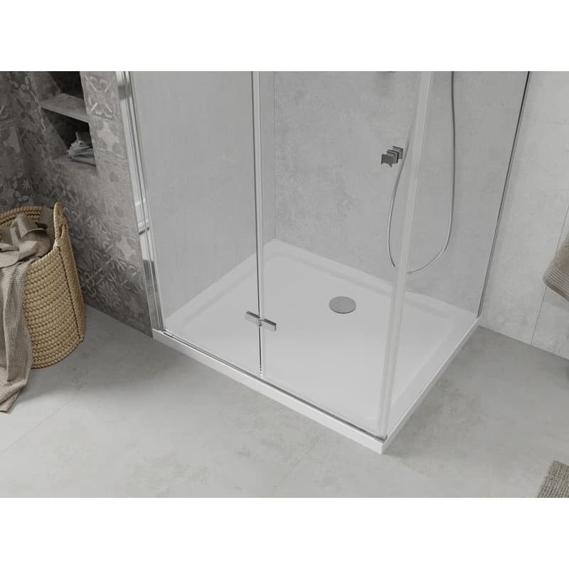 MEXEN/S - Sprchovací kút zalamovací Lima 80x70, sklo číre, chróm + vanička 856-080-070-00-00-4010 5