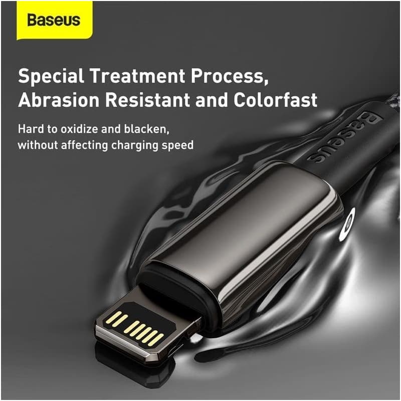 Baseus Tungsten Gold rýchlonabíjací / dátový kábel USB-C na Lightning PD 20W 2m, čierna 2