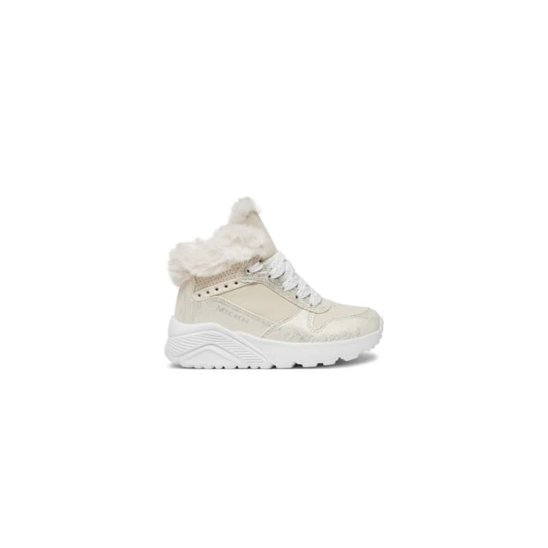 Dievčenské členkové zimné topánky SKECHERS Uno Lite Comfurt Collar natural 1