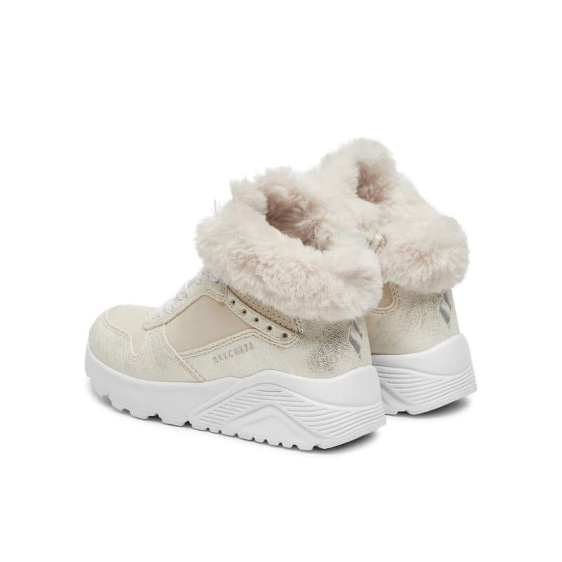Dievčenské členkové zimné topánky SKECHERS Uno Lite Comfurt Collar natural 3