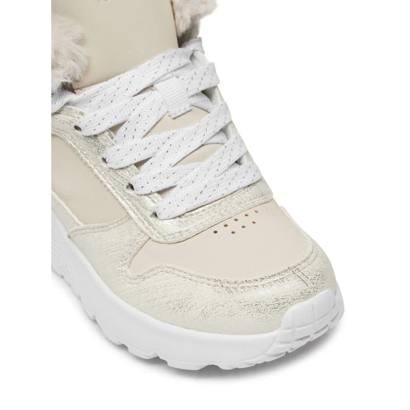 Dievčenské členkové zimné topánky SKECHERS Uno Lite Comfurt Collar natural 5