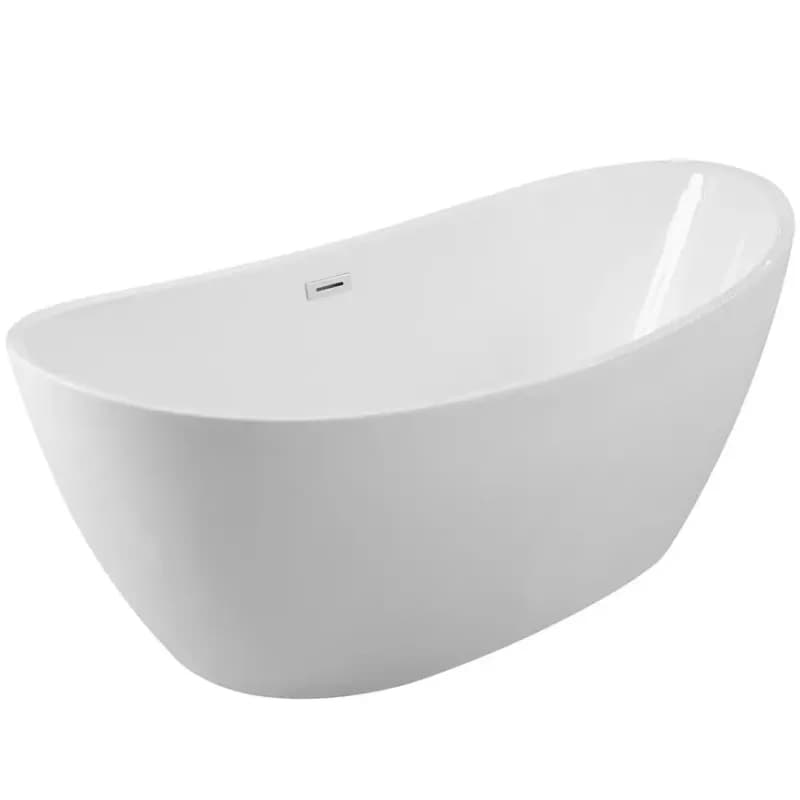 Voľne stojaca vaňa Ayla 170/80 + sifón klik-klak s prepadom čierna 1
