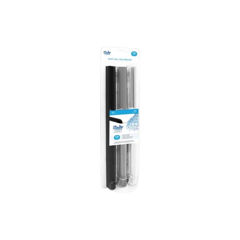 3Doodler FILAMENT 75 PCS ABS 3 COLORS AB-MONO-75 Čierna, Strieborná, Biela 2 g 1