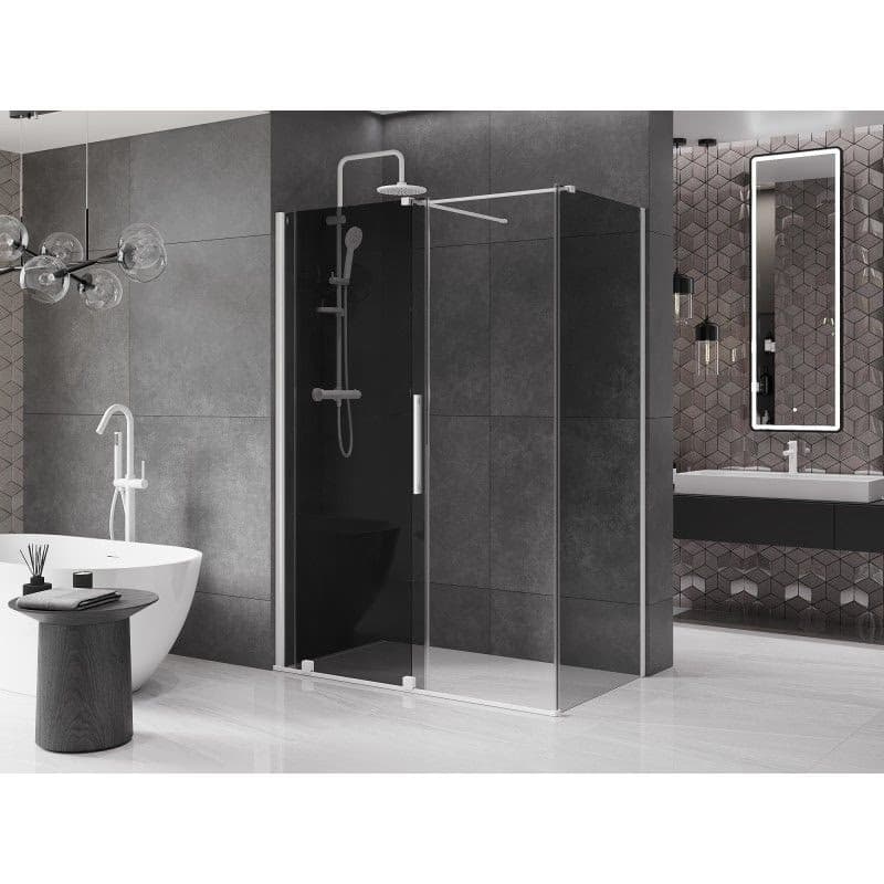 MEXEN/S - Velár sprchovací kút, posuvné dvere 130 x 70, grafit, biela 871-130-070-41-20 3