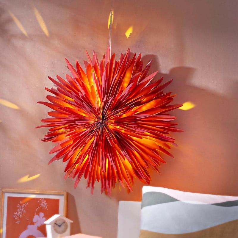LED kvetinová dekorácia Dahlia, červená, 60 cm 1