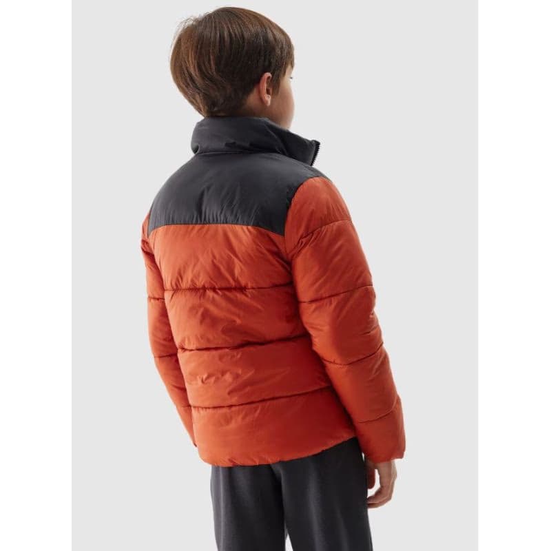 Chlapčenská bunda 4F JUNIOR DOWN JACKET-JWAW24TDJAM461-61S-DARK RED 3
