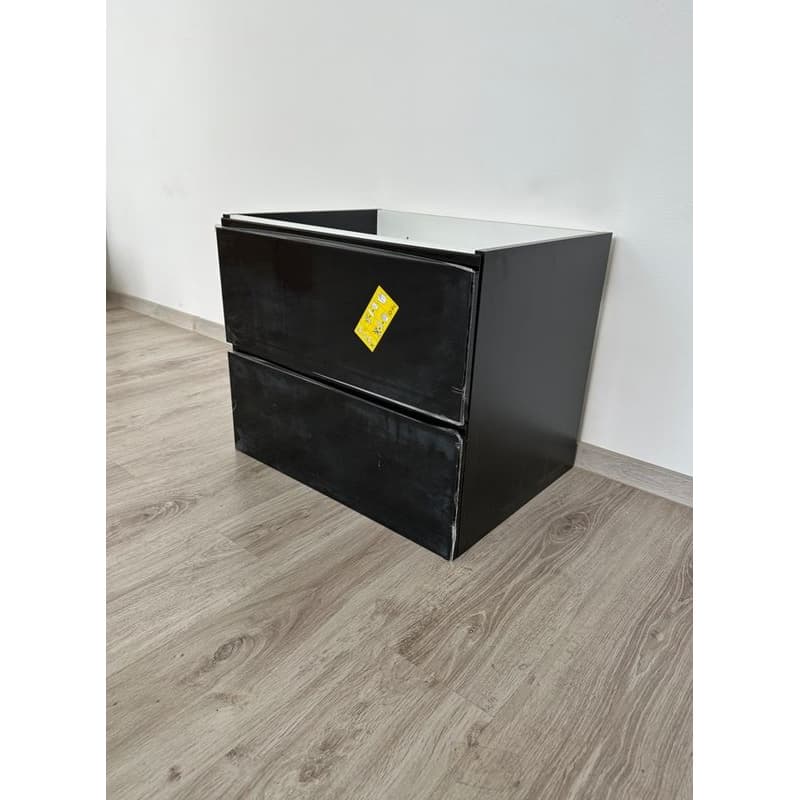 Elvisia Skrinka pod umývadlo DELAY čierna 60 cm | zmontovaná