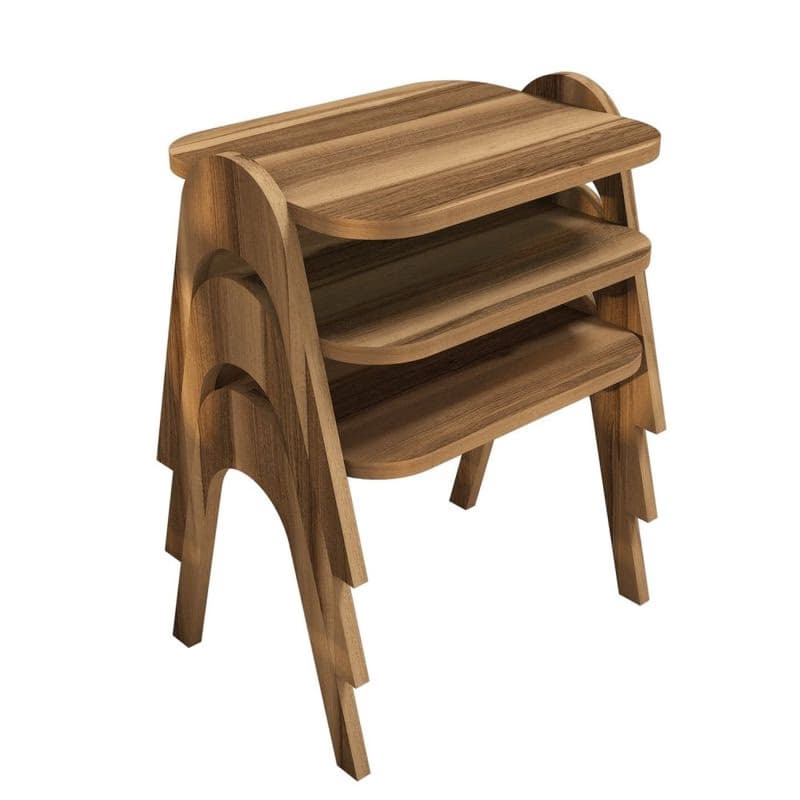 Sada odkladacích stolíkov (3 kusy) Paris - Walnut 2