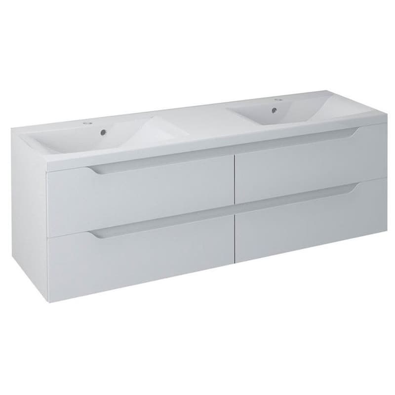SAPHO - WAVE dvojumývadlová skrinka 149,7x50x47,8cm, biela WA150-3030