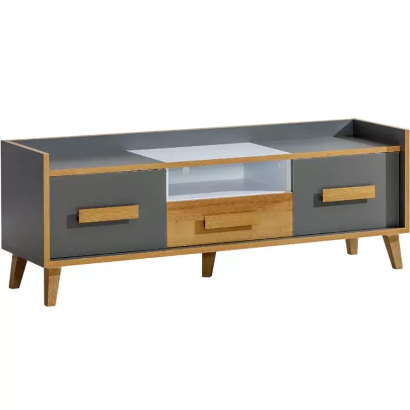 TV stolík W7 Werso Riviera/Biely/Antracyt 1