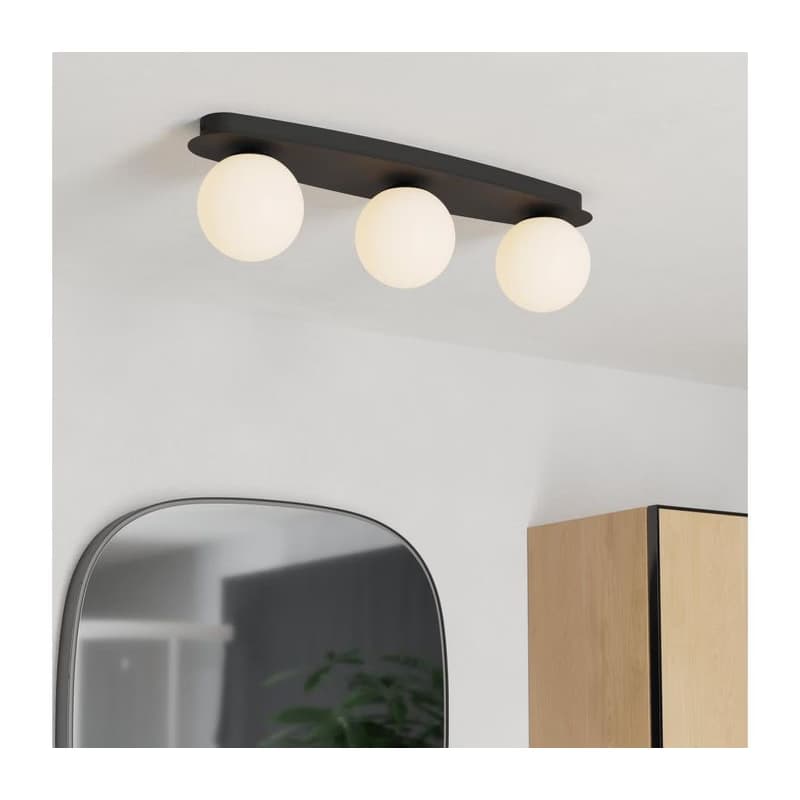 Eglo 902092 - LED kúpeľňové stropné svietidlo CASTROVIDO 3xG9/4,2W/230V IP44 čierna 902092