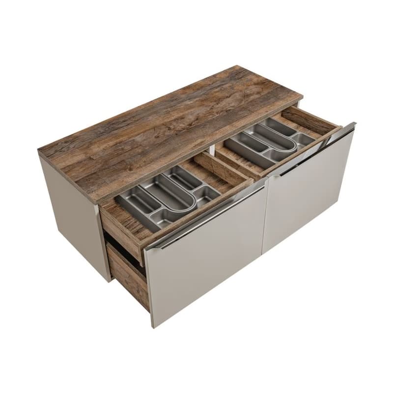 ArtCom Kúpeľňová skrinka s doskou SANTA Fe Taupe D120/1 | 120 cm 2