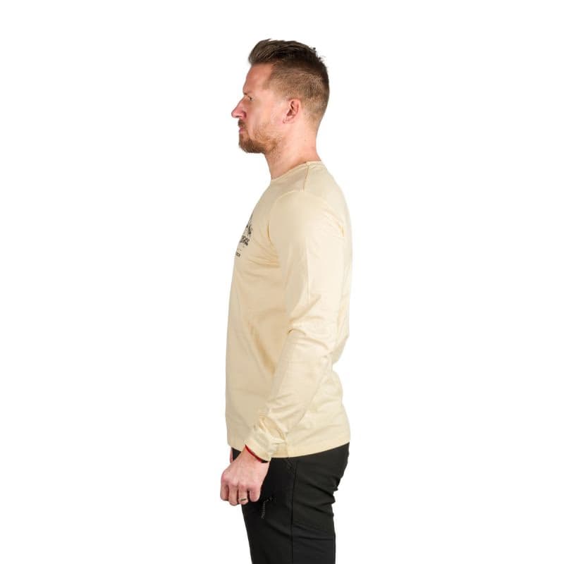 Pánske turistické tričko s dlhým rukávom NORTHFINDER DACSO-529creamwhite 3
