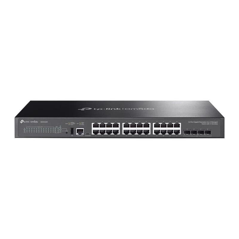 TP-Link OMADA switch SG5428X (24xGbE, 4xSFP+, 1xUSB2.0, 2xConsole, fanless)