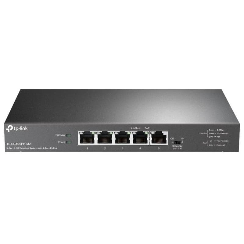 TP-Link TL-SG105PP-M2 Switch 1x 2,5 GLAN, 4x 2,5 GLAN s PoE++, 123W 1