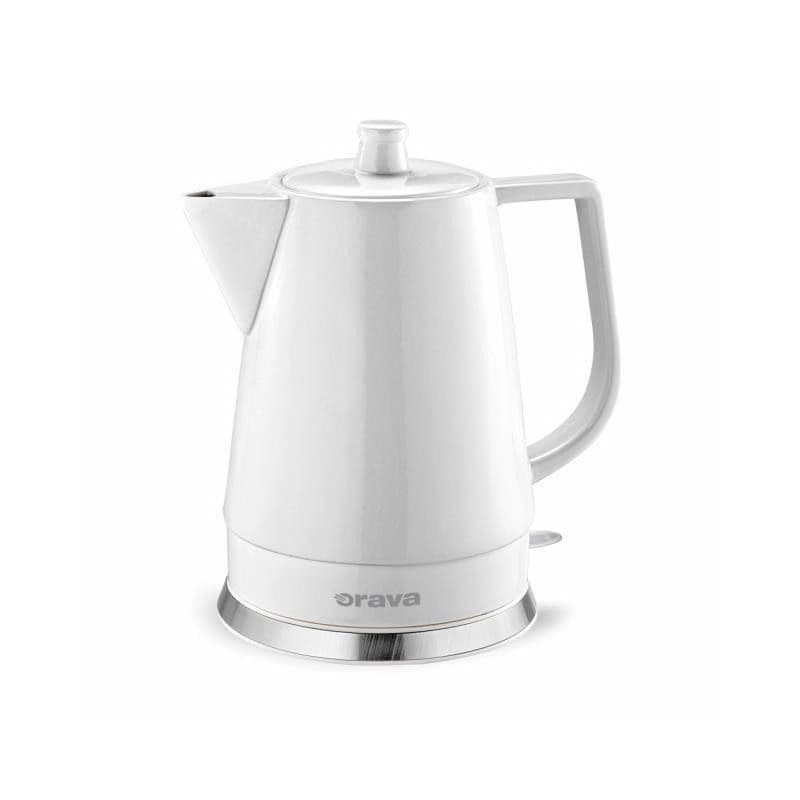 Orava VK-3813 W rýchlovarná kanvica, 1500 W, 1.5 l, kermická, automatické vypnutie, biela