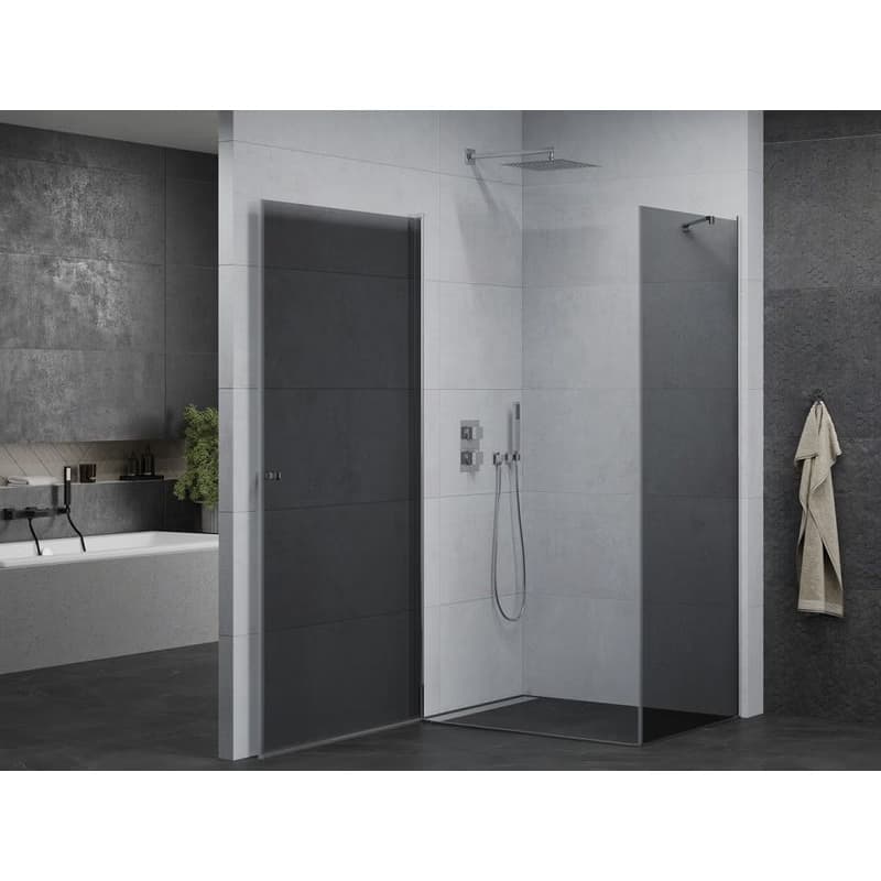 MEXEN/S - PRETORIA sprchovací kút 90x80, grafit, chróm 852-090-080-01-40 3