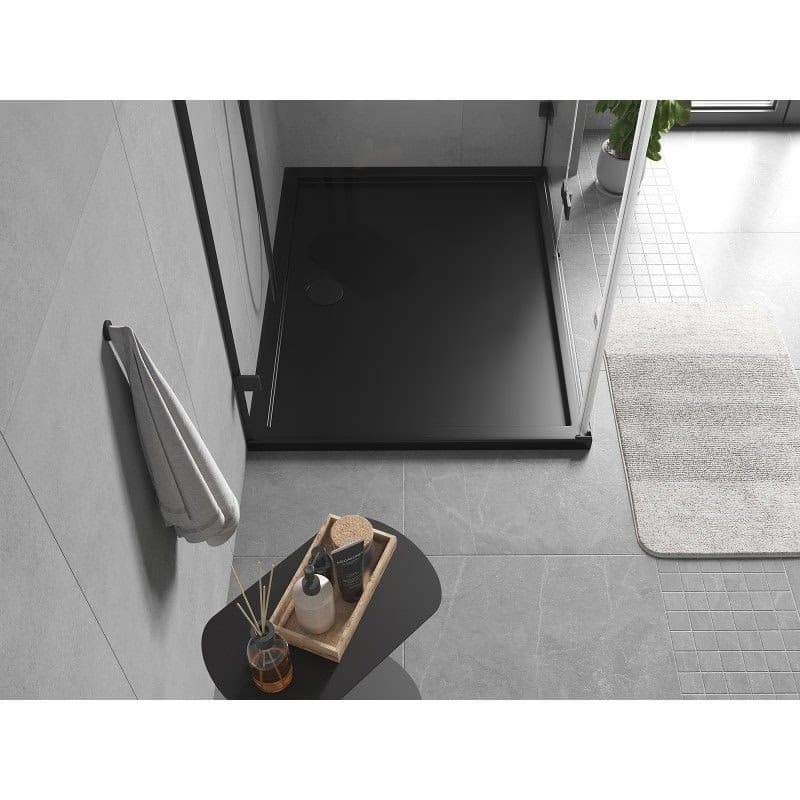 MEXEN - Flow sprchová vanička obdĺžniková slim 75 x 90, čierna mat 46R707590 2
