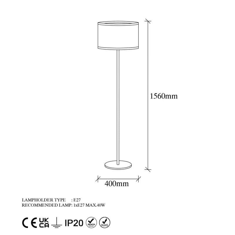 Stojacia lampa Way - 11612 4