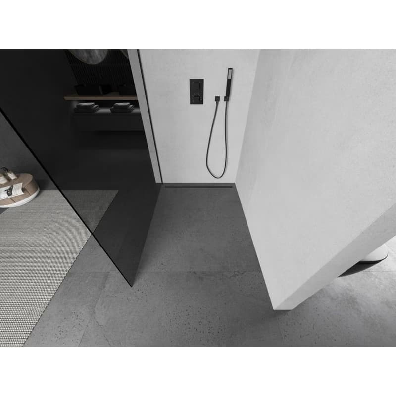 MEXEN/S - Kioto L Sprchová zástena WALK-IN 70 x 200, grafit, čierna 800-070-103-70-40 3