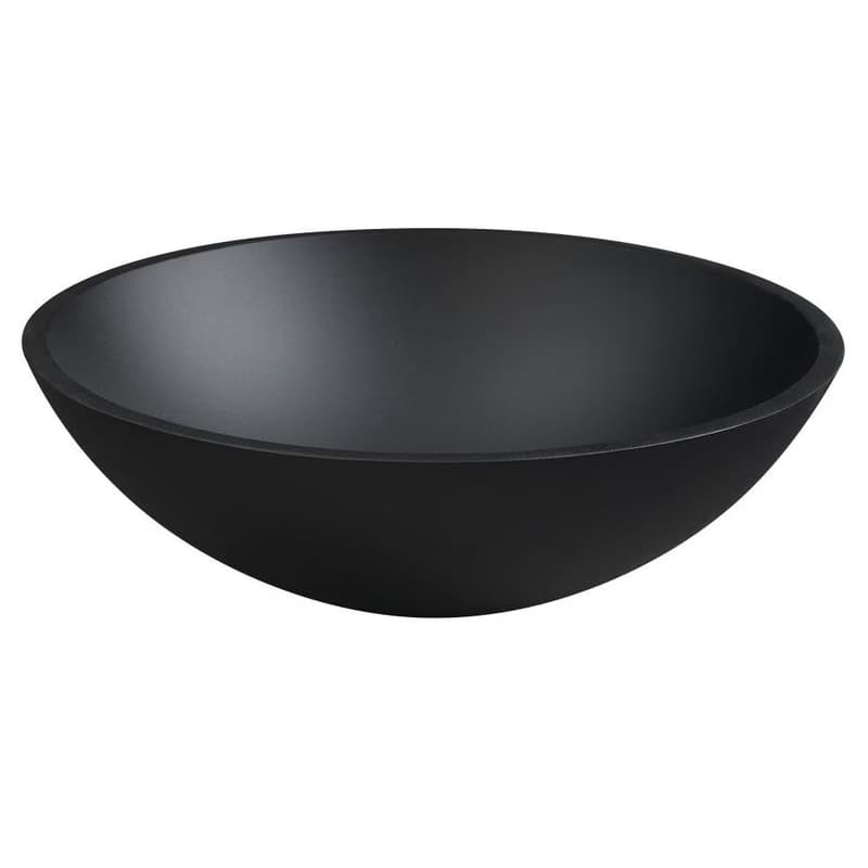 SAPHO - TELICA sklenené umývadlo na dosku priemer 42cm, čierná mat TY181B 4