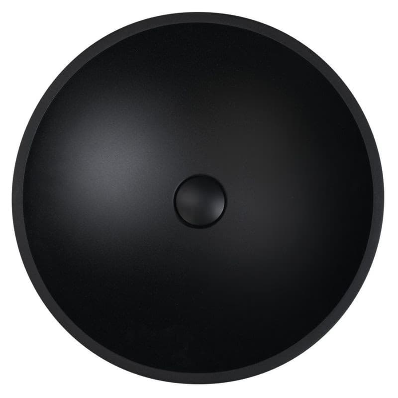 SAPHO - TELICA sklenené umývadlo na dosku priemer 42cm, čierná mat TY181B 5