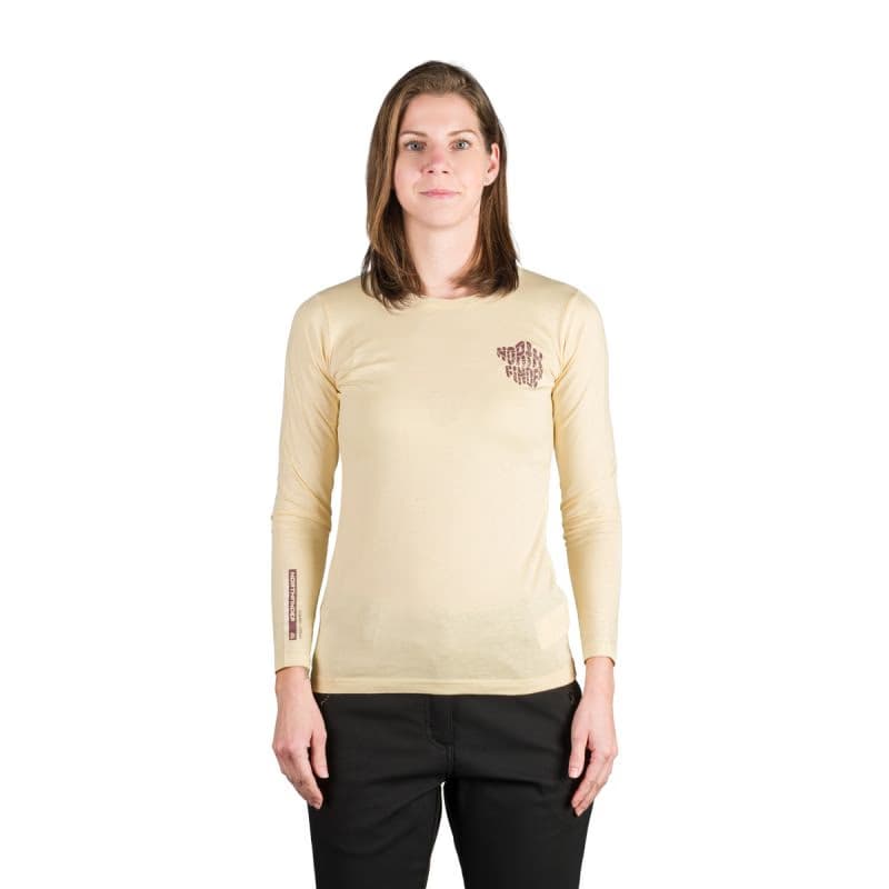 Dámske turistické tričko s dlhým rukávom NORTHFINDER HAILIE-529creamwhite 3