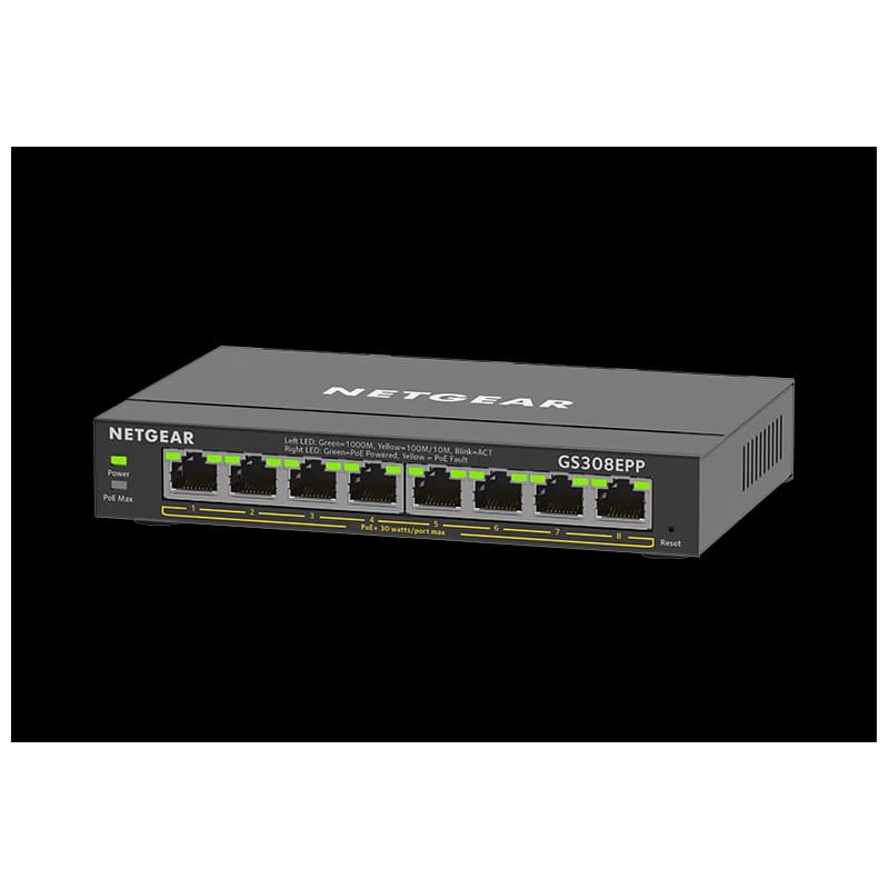 NETGEAR 8PT GE PLUS SWCH W/ HI-PWR POE+ 1